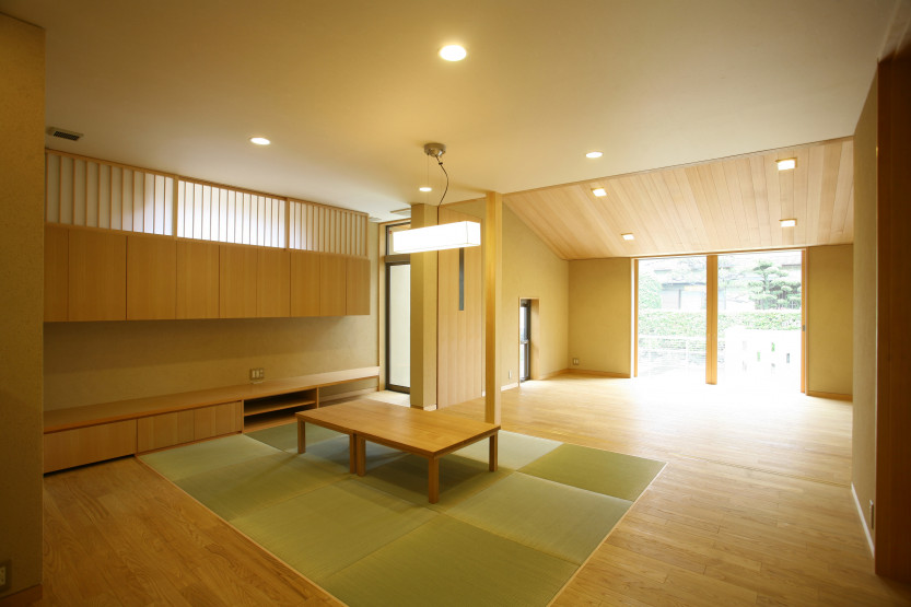 Nagaokakyo House Living Room Asian Style