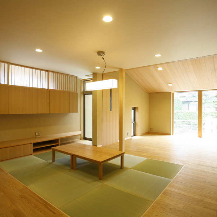 Nagaokakyo House Living Room Asian Style