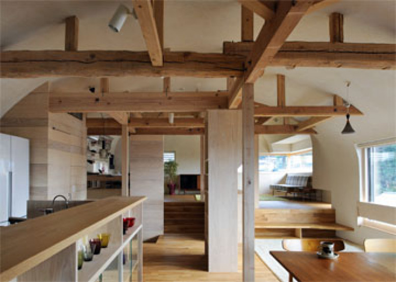 House in Kitashirakawa Living Room Japanese Design